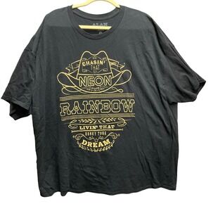 Alan Jackson T Shirt 3XL Black Neon‎ Rainbow Honky Tonk Dream Graphic Tee
